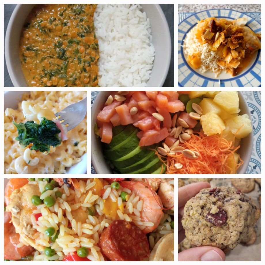 mosaïque de photos de plats